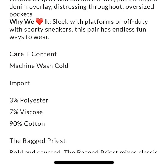 New Ragged Priest Shadow Distressed High Waist Jeans Size 30 Sold Out - Picture 6 of 7